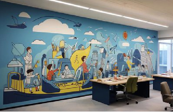 永嘉办公室墙绘的特点。