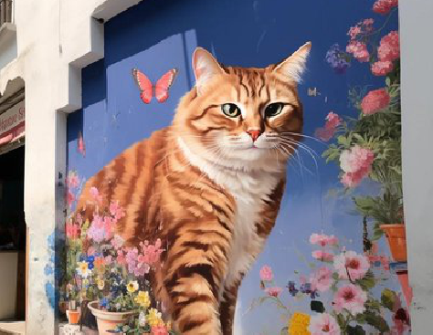 永嘉自己绘制有个性的手绘墙