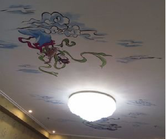 永嘉如何快速绘制天花板上的手绘墙？